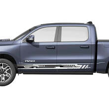 Geometric Side Doors Rocker Stripes Vinyl Decals Stickers Graphics for Dodge Ram 1500 REV 3