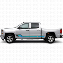 Retro Parallel Door & Rocker Panel Vinyl Stripes for Chevrolet Silverado 1500 K2XX 2014-2019_2