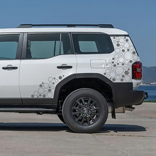 Toyota Land Cruiser Six-knot Honeycomb Side Doors Rear Decals Vinyl Stickers Graphic
 3