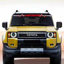 Toyota Land Cruiser Windshield heart pulse Decal Vinyl Stickers Graphic
 2