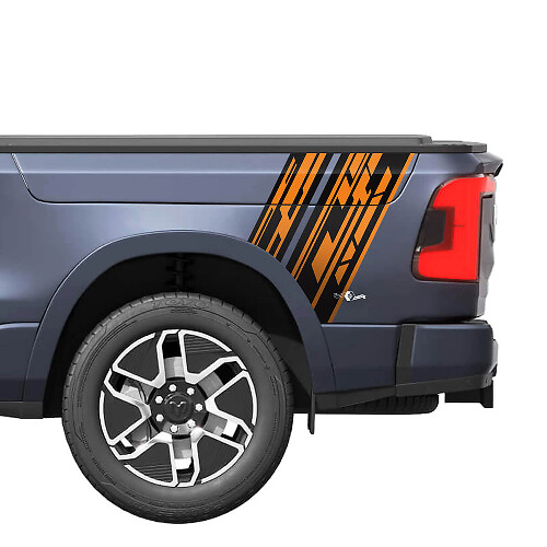 Rear Side Truck Stripes Rocker for Dodge RAM 1500 REV Vinyl Decals Stickers Graphics 2
 1