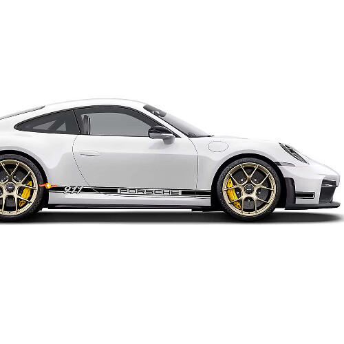 Porsche Lettering Side Door Stripes Decal Sticker 2 For Porsche 911