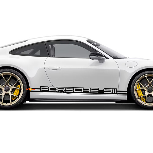 Porsche 911 Side Rocker Stripes Kit Decal Sticker 2
