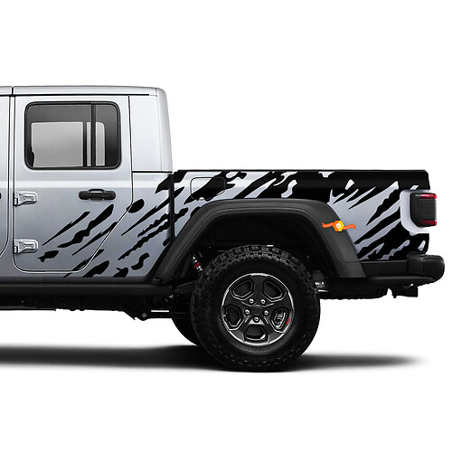 Jeep Gladiator Side Splash Dirt Vinyl decal sticker Graphics kit
