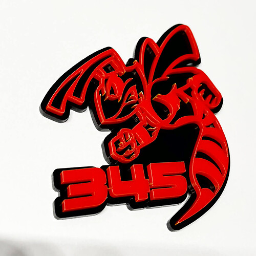 Hornet Bee 345 3D Badge - Custom Fender Grille Tailgate Badges Emblem for Cars & Trucks
