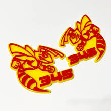 Hornet Bee 345 3D Badge - Custom Fender Grille Tailgate Badges Emblem for Cars & Trucks 2
 3
