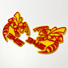 Hornet Bee 345 3D Badge - Custom Fender Grille Tailgate Badges Emblem for Cars & Trucks 2
 5