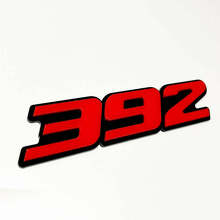 392 Raised 3D Red and Black Fender Tailgate Front Grille Badge_2