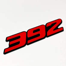 392 Raised 3D Red and Black Fender Tailgate Front Grille Badge_3