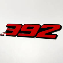 392 Raised 3D Red and Black Fender Tailgate Front Grille Badge_5
