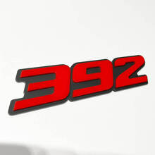 392 Raised 3D Red and Gray Fender Tailgate Front Grille Badge_2