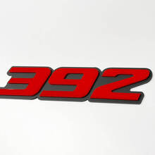 392 Raised 3D Red and Gray Fender Tailgate Front Grille Badge_4