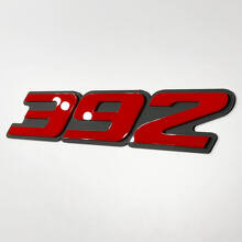392 Raised 3D Red and Gray Fender Tailgate Front Grille Badge_5