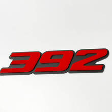 392 Raised 3D Red and Gray Fender Tailgate Front Grille Badge_6