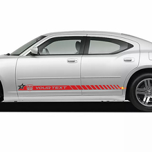 Custom Strobe Door Side Stripes Vinyl Decal Kit for Dodge Charger_2