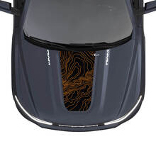 Hood Stripes Topographic map for Dodge RAM 1500 REV Vinyl Decals Stickers Graphics
 2