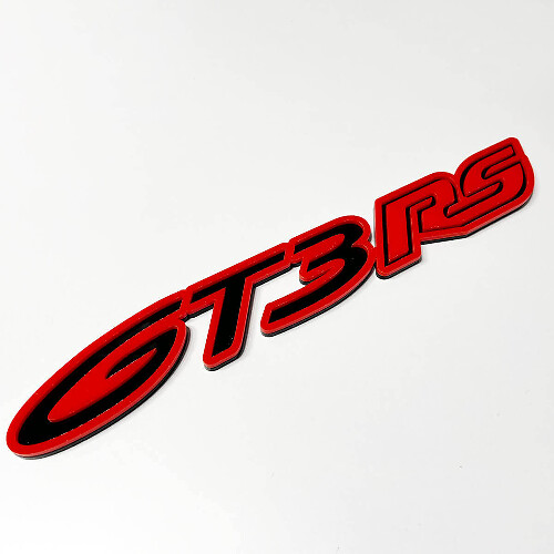 GT3 RS 3D Badge – Custom Guard Tailgate Front Grille Badges Emblem 2 for Porsche GT3 RS