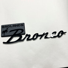 Bronco Badlands Fender Badges Tailgate Emblem 3D Badge Black vs Grey
 3