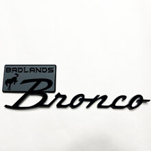Bronco Badlands Fender Badges Tailgate Emblem 3D Badge Black vs Grey
 5