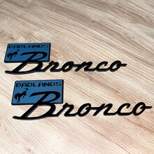 Bronco Badlands Fender Badges Tailgate Emblem 3D Badge Black vs Grey
 6