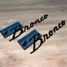 Bronco Badlands Fender Badges Tailgate Emblem 3D Badge Black vs Grey
 7