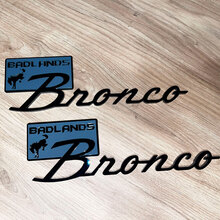 Bronco Badlands Fender Badges Tailgate Emblem 3D Badge Black vs Grey
 8