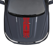 Techno Style Custom Hood Short Stripes Vinyl Decals for Dodge Ram 1500 REV_2