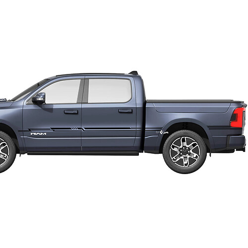Side Pin Stripes Vinyl Decals Stickers Graphics Dodge RAM 1500 REV 2
