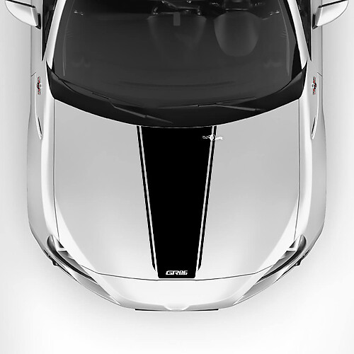 GR86 Logo Outline Stripe Hood Vinyl Decal Sticker for Toyota GR86