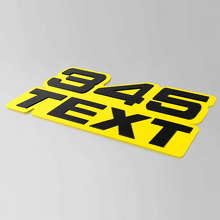 345 Hemi Style Custom TEXT Raised 3D Yellow and Black Fender Tailgate Front Grille Badge_2