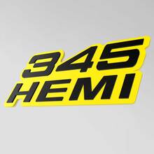 345 Hemi 3D Badge - Custom Fender Grille Tailgate Badges Emblem
 3