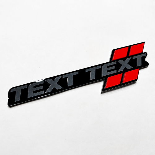 Scat Pack Style TEXT TEXT Red Hash 3D Fender Tailgate Front Grille Badge