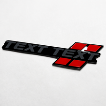 Scat Pack Style TEXT TEXT Red Hash 3D Fender Tailgate Front Grille Badge_2