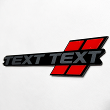 Scat Pack Style TEXT TEXT Red Hash 3D Fender Tailgate Front Grille Badge_3