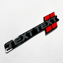 Scat Pack Style TEXT TEXT Red Hash 3D Fender Tailgate Front Grille Badge_4