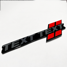 Scat Pack Style TEXT TEXT Red Hash 3D Fender Tailgate Front Grille Badge_5