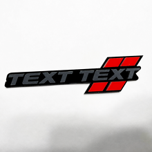 Scat Pack Style TEXT TEXT Red Hash 3D Fender Tailgate Front Grille Badge_6