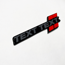 Scat Pack Style TEXT TEXT Red Hash 3D Fender Tailgate Front Grille Badge_8