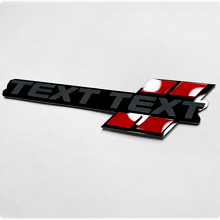 Scat Pack Style TEXT TEXT Red Hash 3D Fender Tailgate Front Grille Badge_9