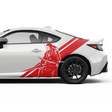 Japan Samurai Side Stripes Vinyl Decals Kit for Toyota GR86 and Supra_2