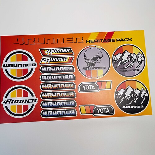 4runner Heritage Retro Vintage Old Style Sticker Pack Decals Graphics Racing Stripes fot Toyota
