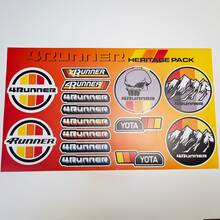 4runner Heritage Retro Vintage Old Style Sticker Pack Decals Graphics Racing Stripes fot Toyota
 2