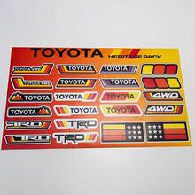 Toyota Heritage Retro Vintage Old Style Sticker Pack Decals Graphics
 2