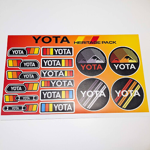 Yota Heritage Retro Vintage Old Style Sticker Pack Decals Graphics for Toyota
 1