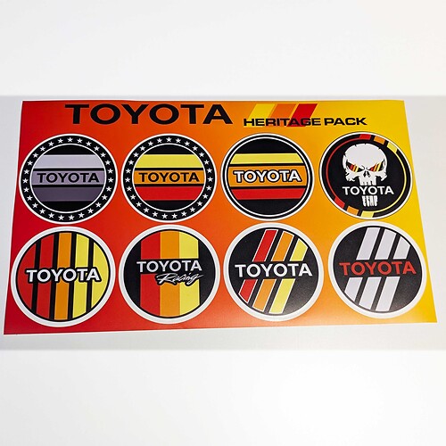Toyota Heritage Retro Vintage Old Style Sticker Pack Decals Graphics 2
