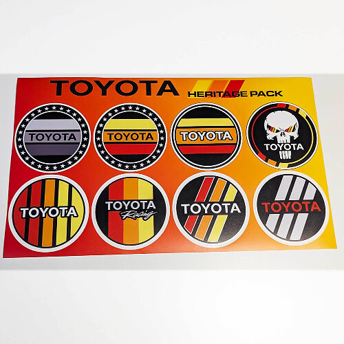 Toyota Heritage Retro Vintage Old Style Sticker Pack Decals Graphics 2
 1