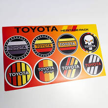 Toyota Heritage Retro Vintage Old Style Round Sticker Pack Decals Graphics 3