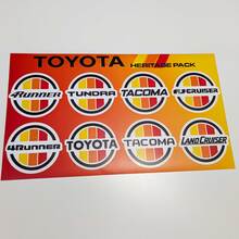 Toyota Models Heritage Retro Vintage Old Style Sticker Pack Decals Graphics
 2
