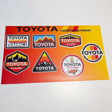 Toyota Mountains Heritage Retro Vintage Old Style Sticker Pack Decals Graphics
 2