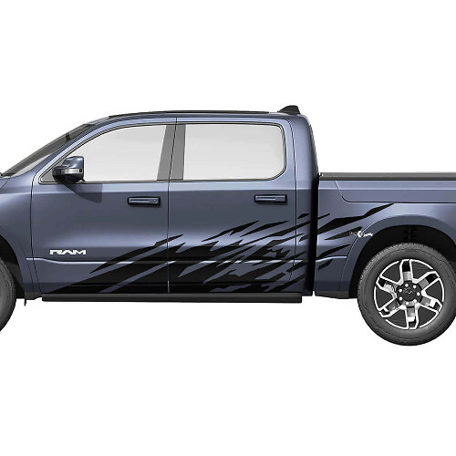 Splash Side Doors Truck Vinyl Decals Stickers Graphics 2 for Dodge Ram 1500 REV